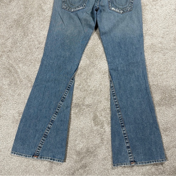 True Religion Women’s Snakeskin Flap Pockets Joey Boot Cut Jeans Low Rise 30 - Picture 7 of 15